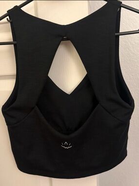 Beyond Yoga Navy Ribbed Cropped Tank